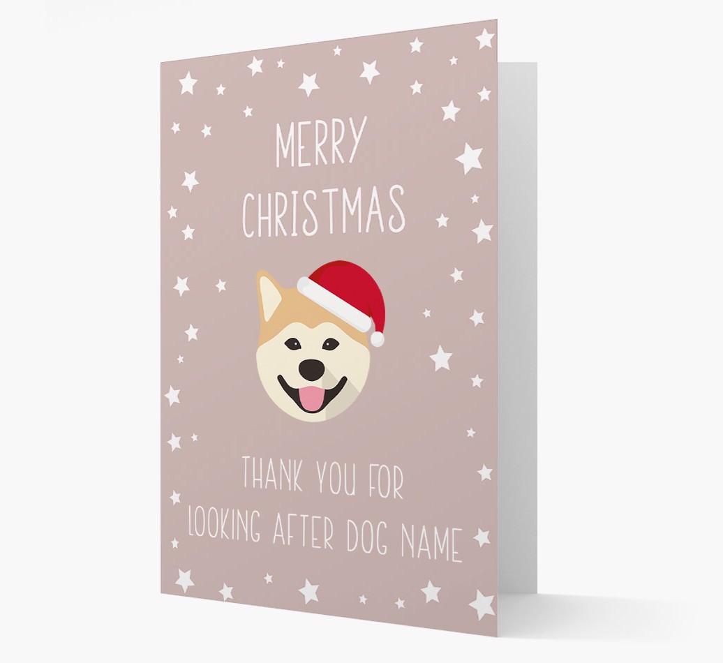 'Thank You' Christmas Card with your {breedFullName} Christmas Icon