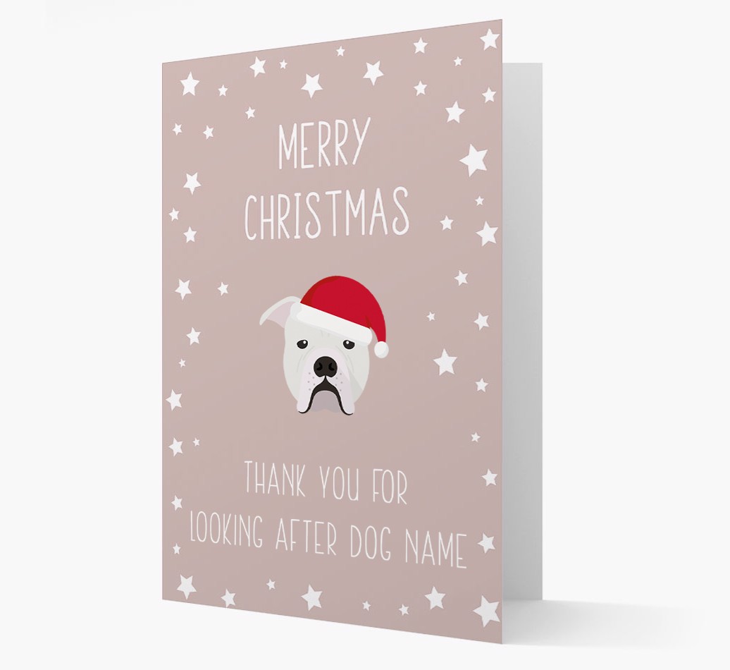 'Thank You' Christmas Card with your {breedFullName} Christmas Icon