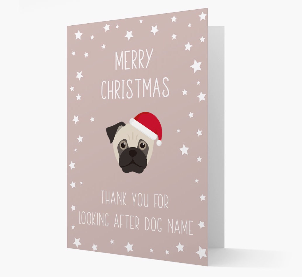'Thank You' Christmas Card with your {breedFullName} Christmas Icon