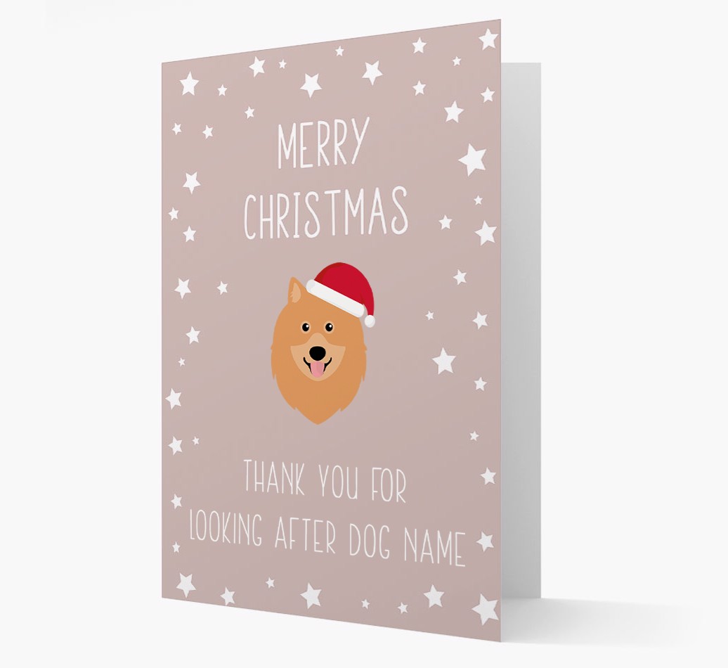 'Thank You' Christmas Card with your {breedFullName} Christmas Icon