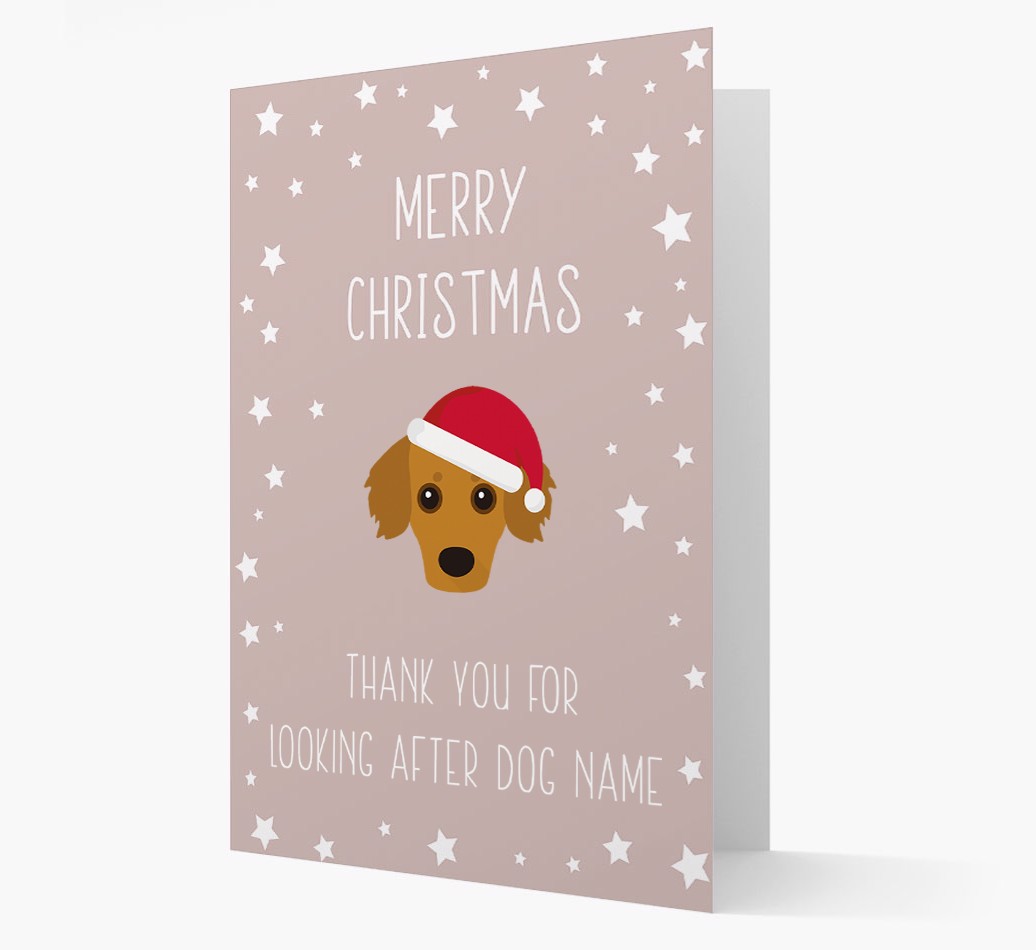 'Thank You' Christmas Card with your {breedFullName} Christmas Icon