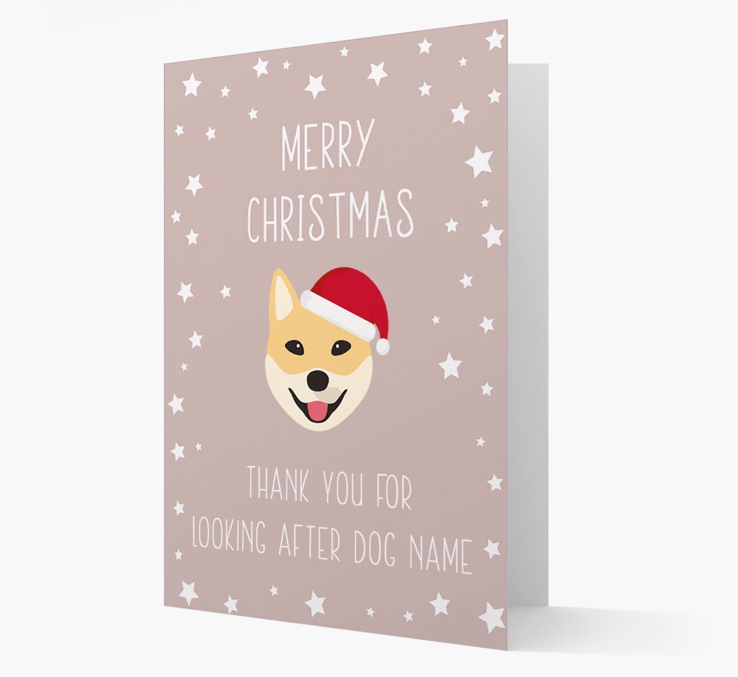 'Thank You' Christmas Card with your {breedFullName} Christmas Icon