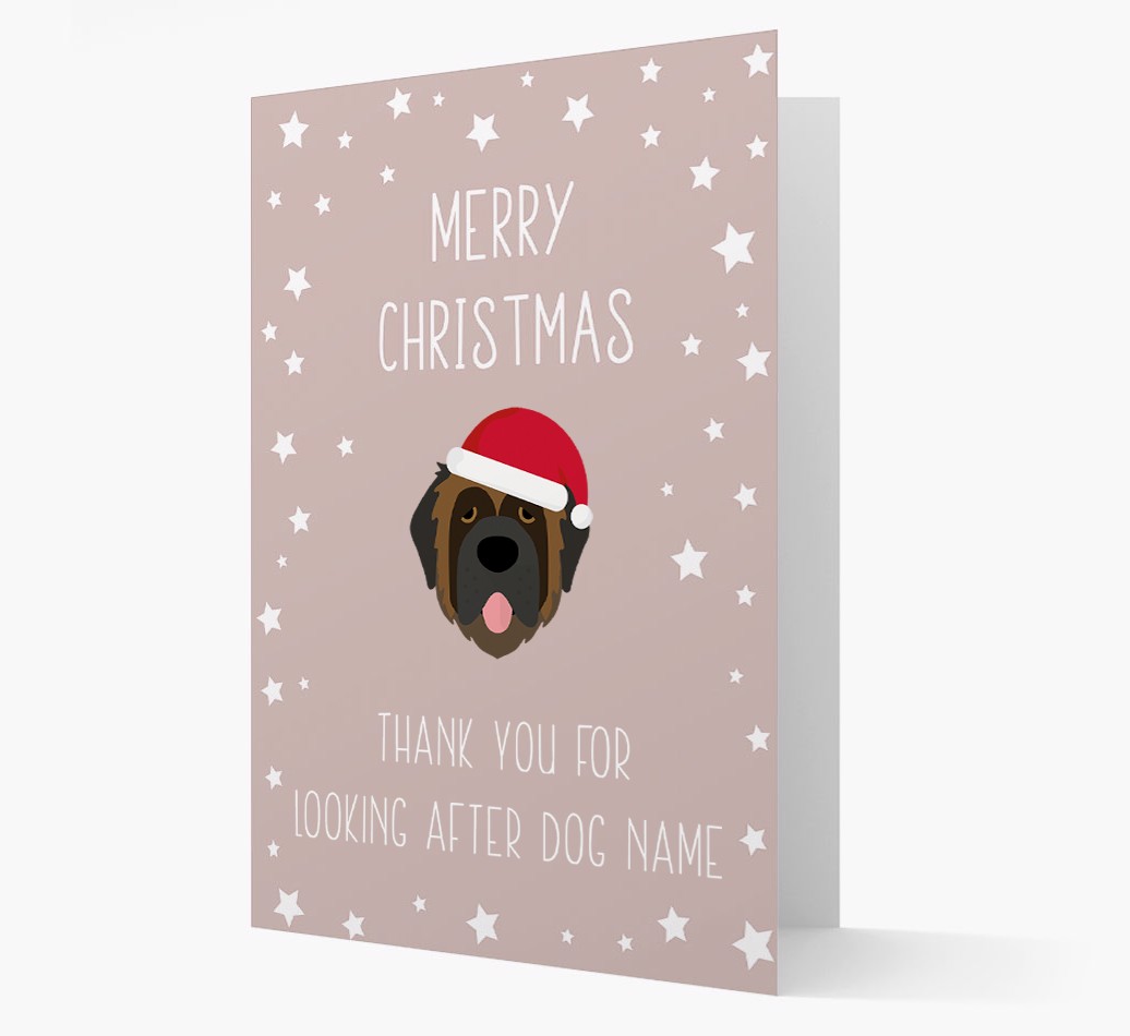 'Thank You' Christmas Card with your {breedFullName} Christmas Icon