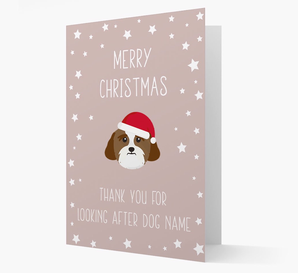 'Thank You' Christmas Card with your {breedFullName} Christmas Icon