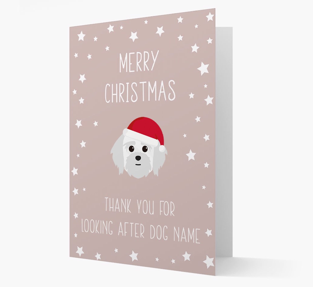'Thank You' Christmas Card with your {breedFullName} Christmas Icon