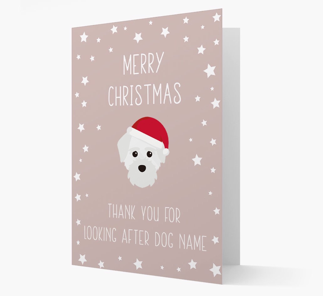 'Thank You' Christmas Card with your {breedFullName} Christmas Icon