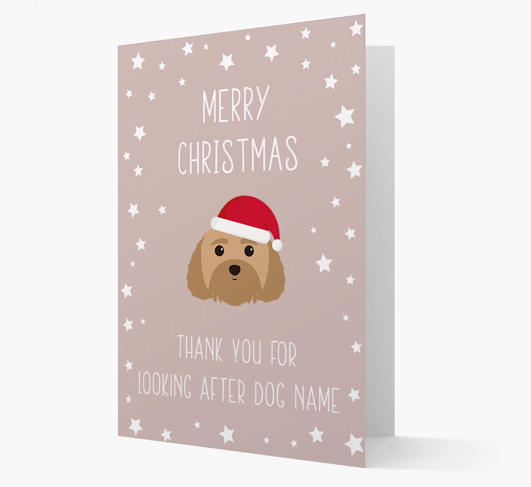 'Thank You' Christmas Card with your {breedFullName} Christmas Icon