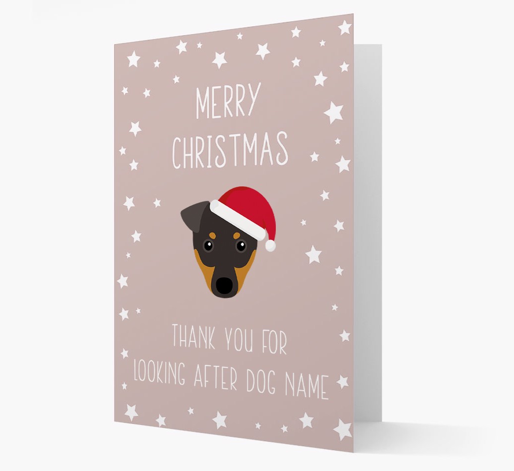 'Thank You' Christmas Card with your {breedFullName} Christmas Icon