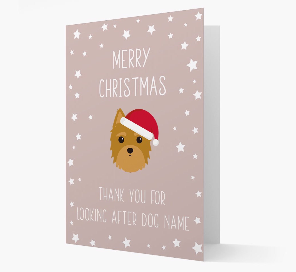 'Thank You' Christmas Card with your {breedFullName} Christmas Icon