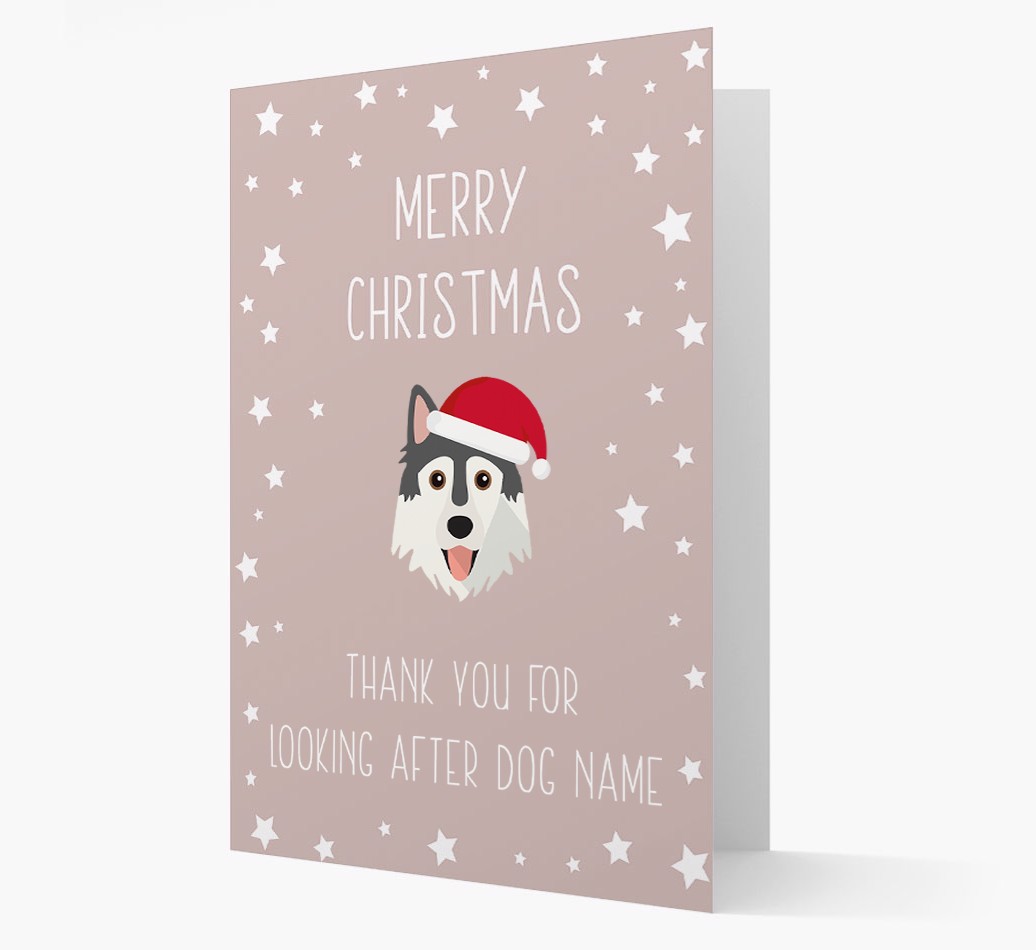 'Thank You' Christmas Card with your {breedFullName} Christmas Icon