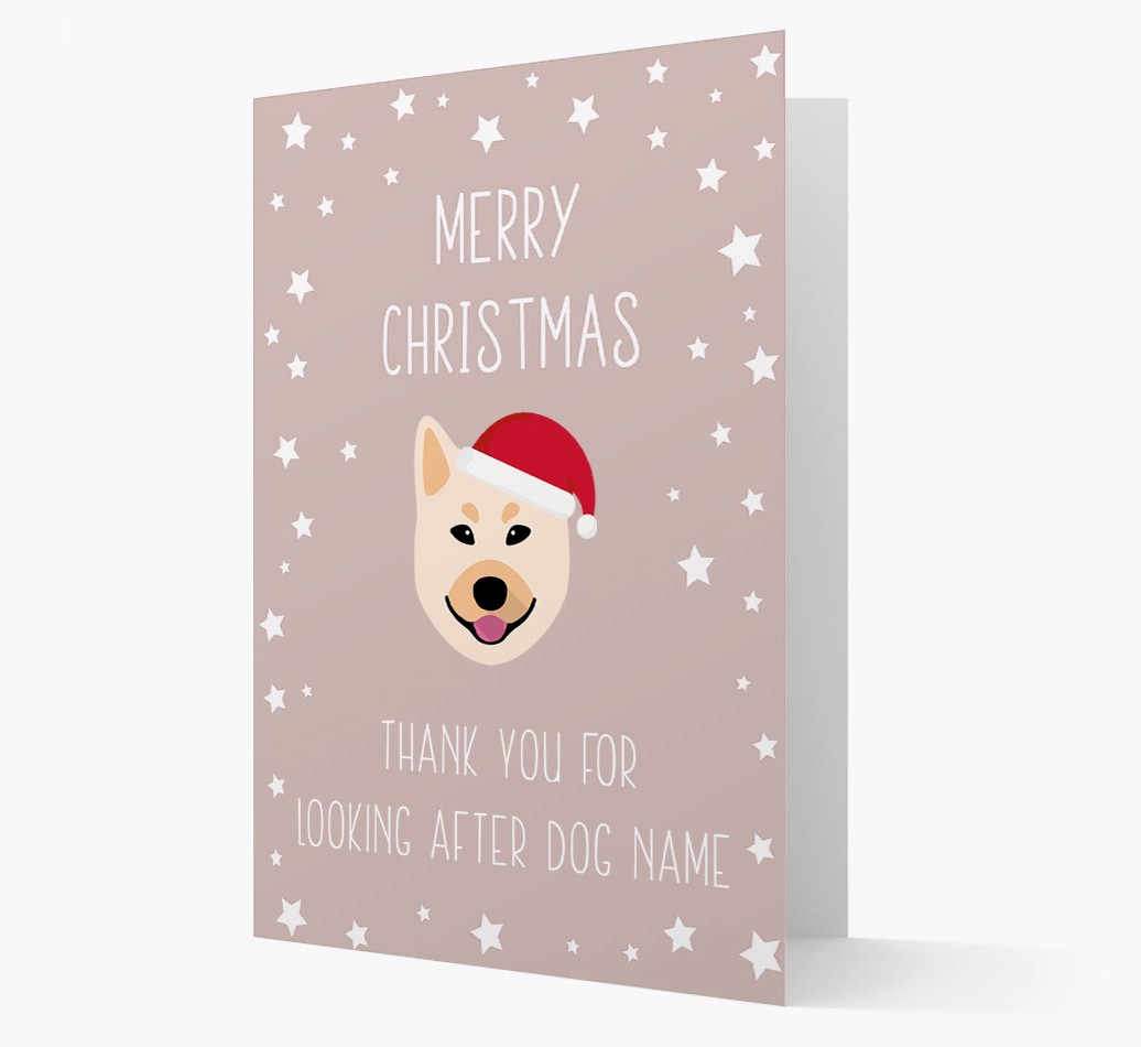'Thank You' Christmas Card with your {breedFullName} Christmas Icon