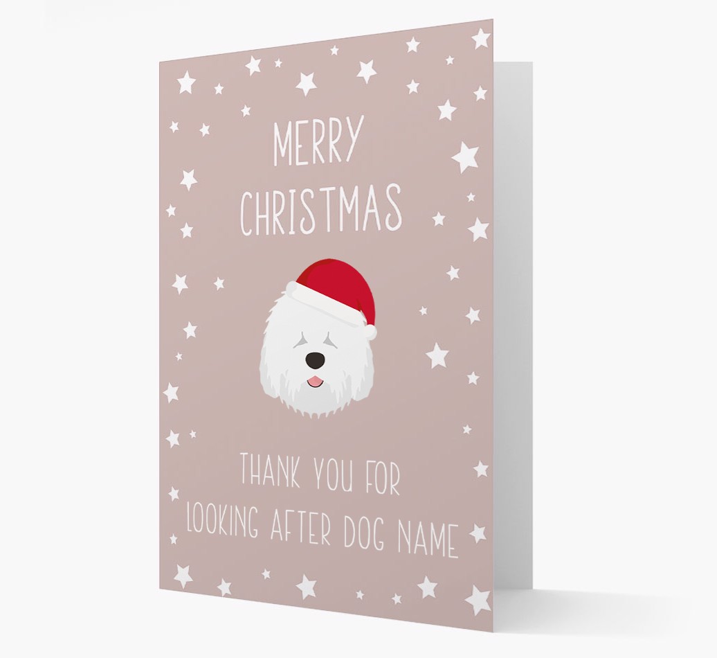 'Thank You' Christmas Card with your {breedFullName} Christmas Icon