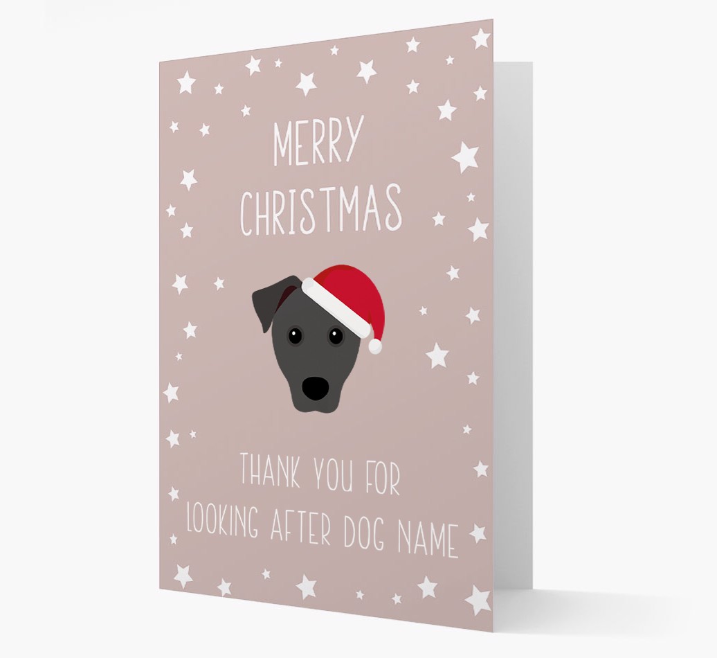 'Thank You' Christmas Card with your {breedFullName} Christmas Icon
