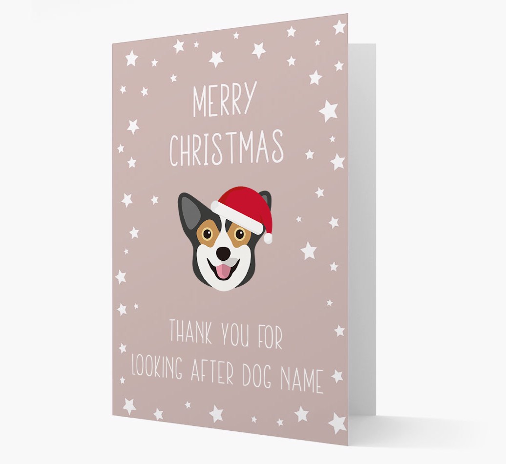 'Thank You' Christmas Card with your {breedFullName} Christmas Icon