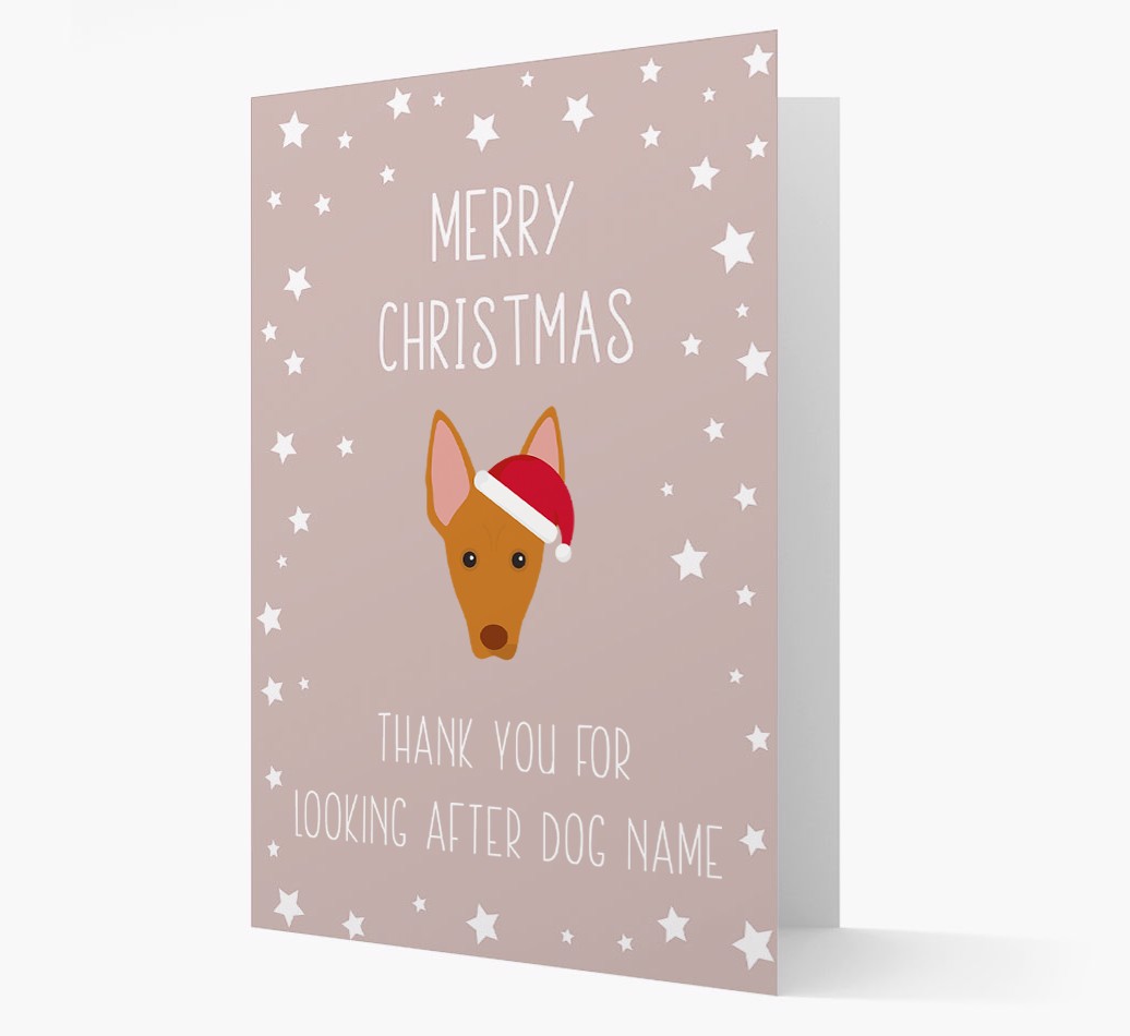 'Thank You' Christmas Card with your {breedFullName} Christmas Icon