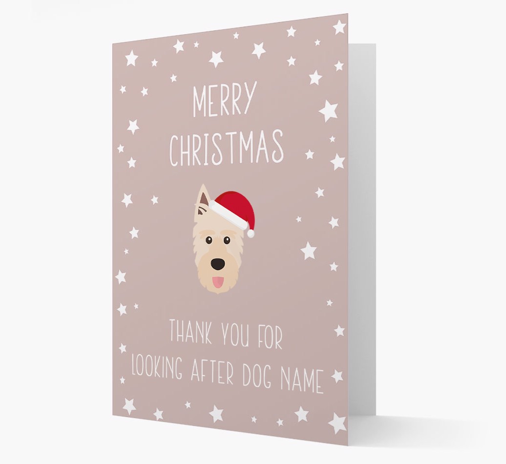 'Thank You' Christmas Card with your {breedFullName} Christmas Icon