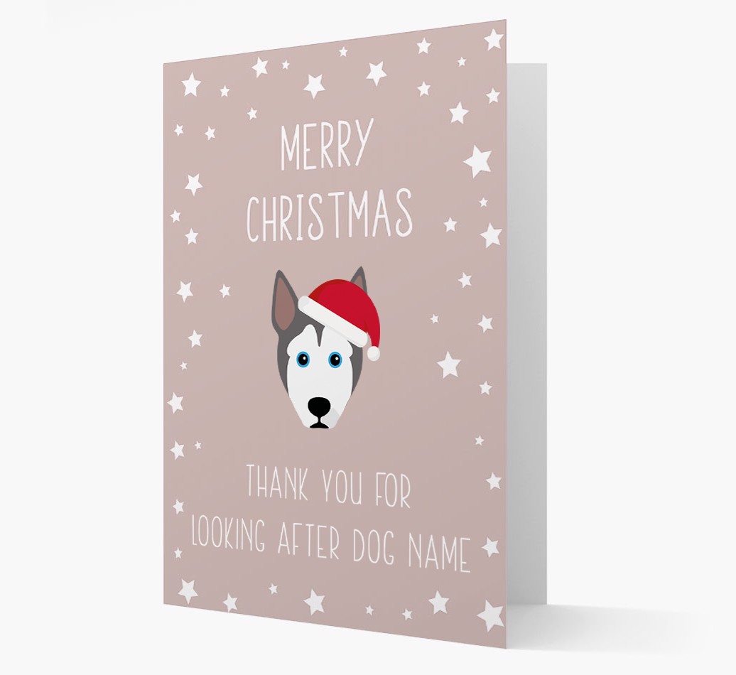 'Thank You' Christmas Card with your {breedFullName} Christmas Icon