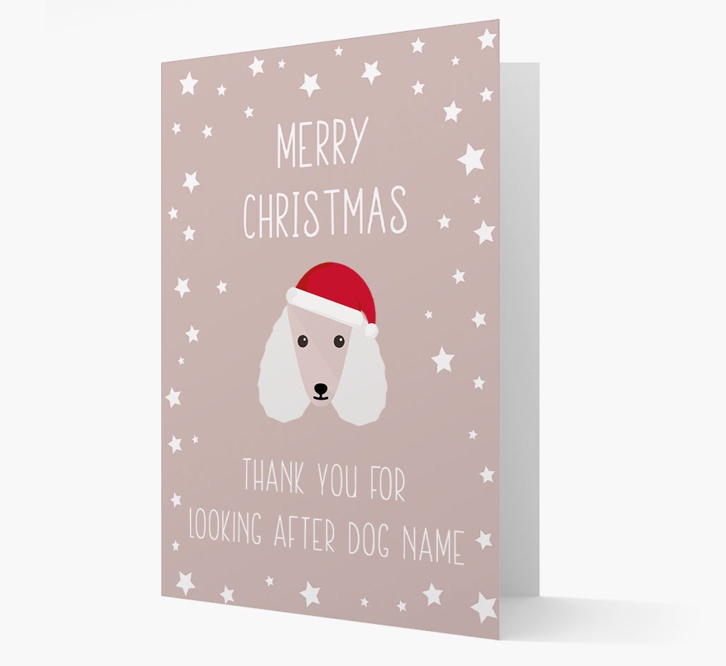 'Thank You' Christmas Card with your {breedFullName} Christmas Icon
