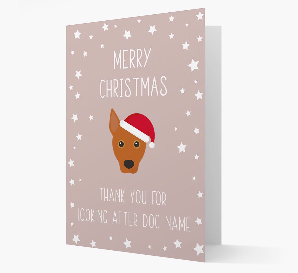 'Thank You' Christmas Card with your {breedFullName} Christmas Icon