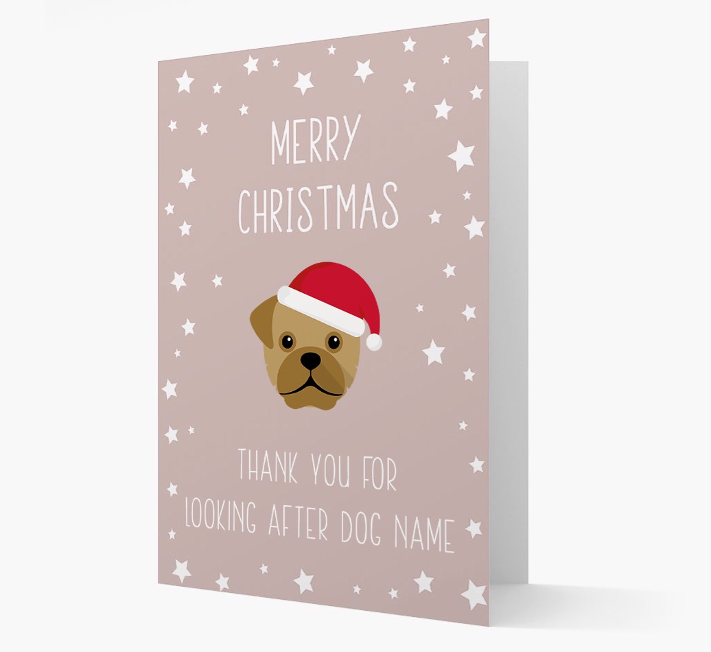 'Thank You' Christmas Card with your {breedFullName} Christmas Icon