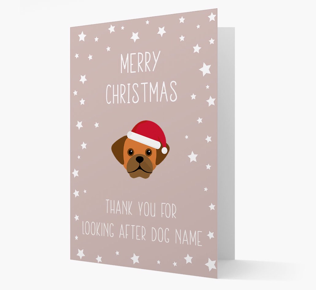 'Thank You' Christmas Card with your {breedFullName} Christmas Icon