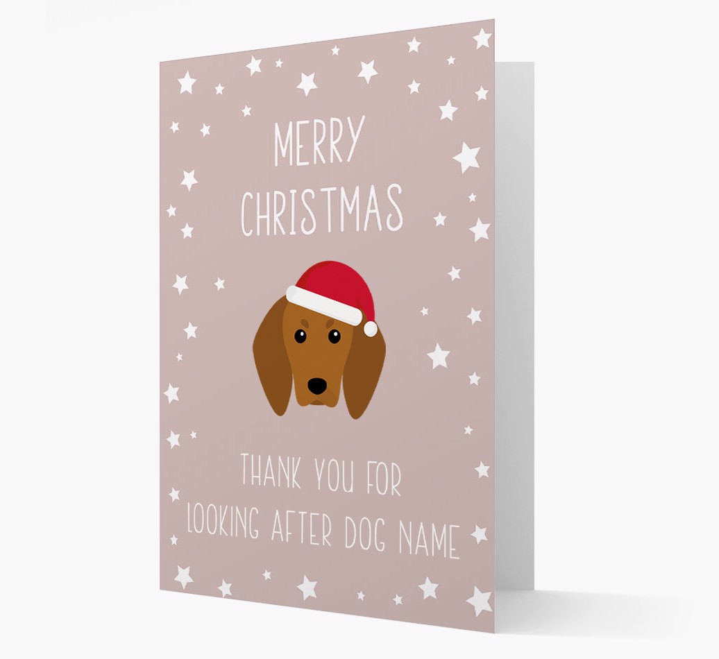 'Thank You' Christmas Card with your {breedFullName} Christmas Icon