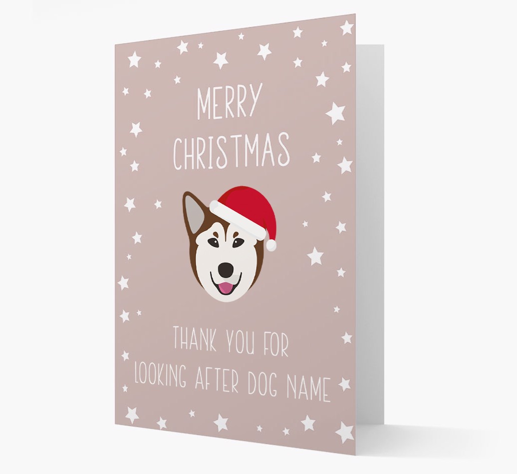 'Thank You' Christmas Card with your {breedFullName} Christmas Icon