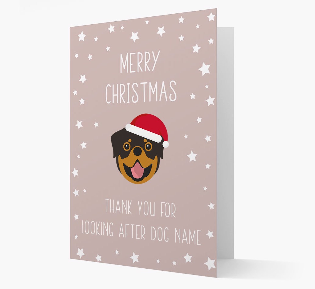 'Thank You' Christmas Card with your {breedFullName} Christmas Icon