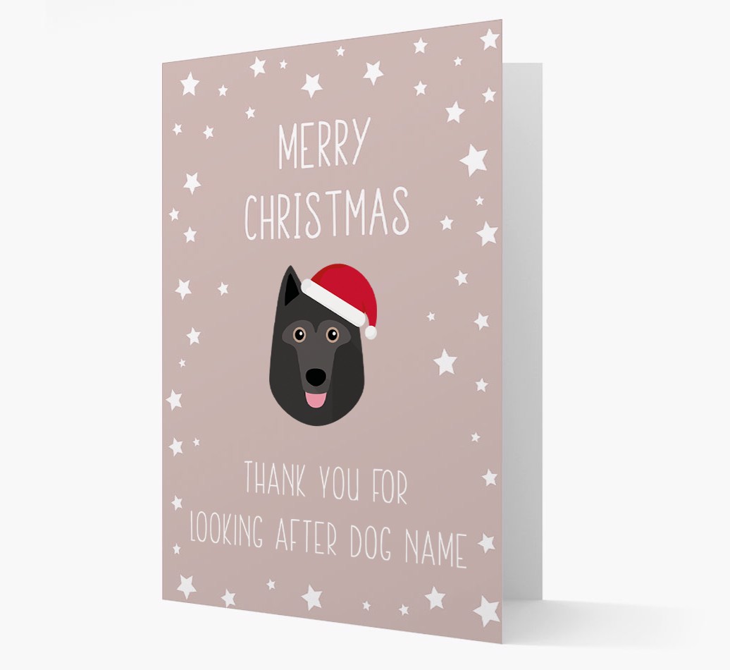 'Thank You' Christmas Card with your {breedFullName} Christmas Icon