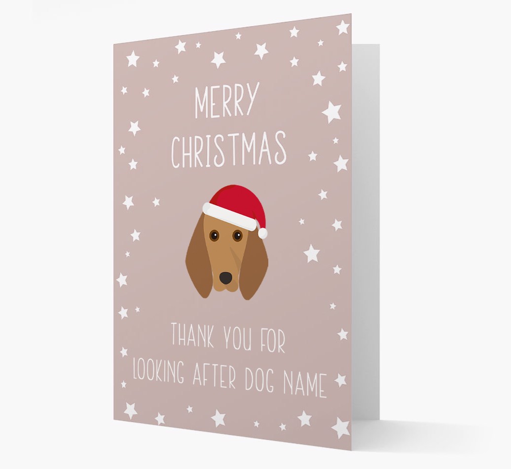 'Thank You' Christmas Card with your {breedFullName} Christmas Icon