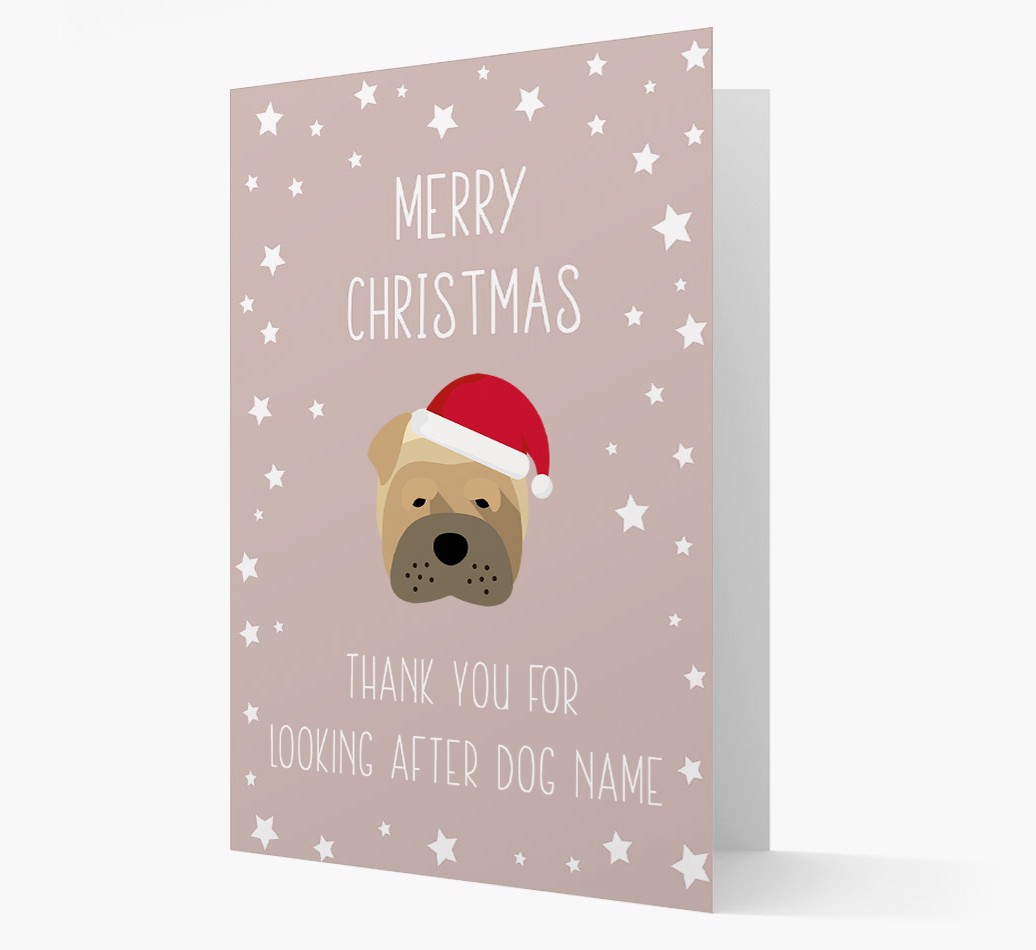 'Thank You' Christmas Card with your {breedFullName} Christmas Icon