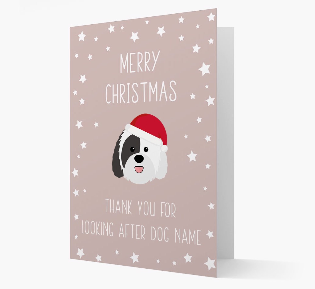 'Thank You' Christmas Card with your {breedFullName} Christmas Icon