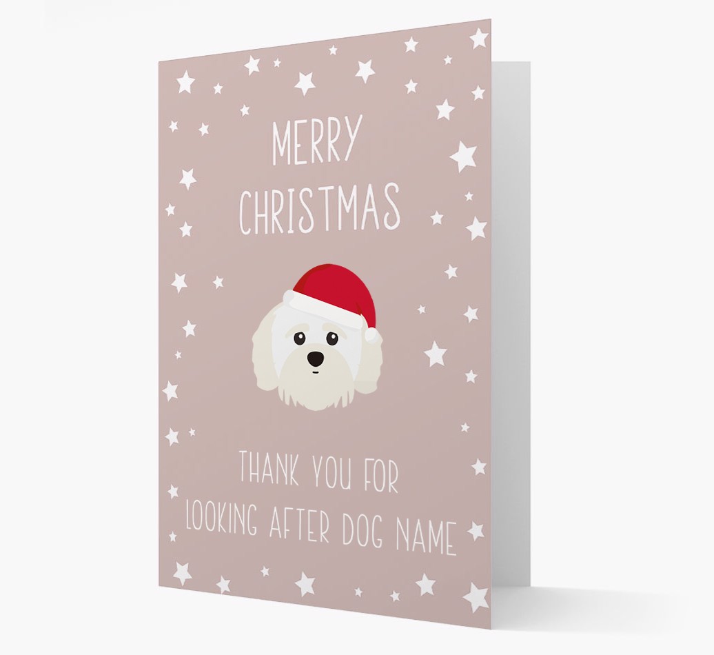 'Thank You' Christmas Card with your {breedFullName} Christmas Icon