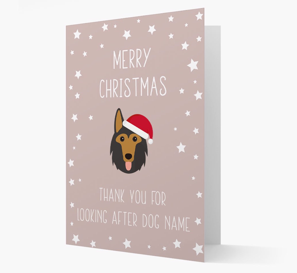 'Thank You' Christmas Card with your {breedFullName} Christmas Icon