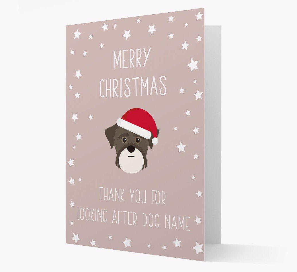 'Thank You' Christmas Card with your {breedFullName} Christmas Icon