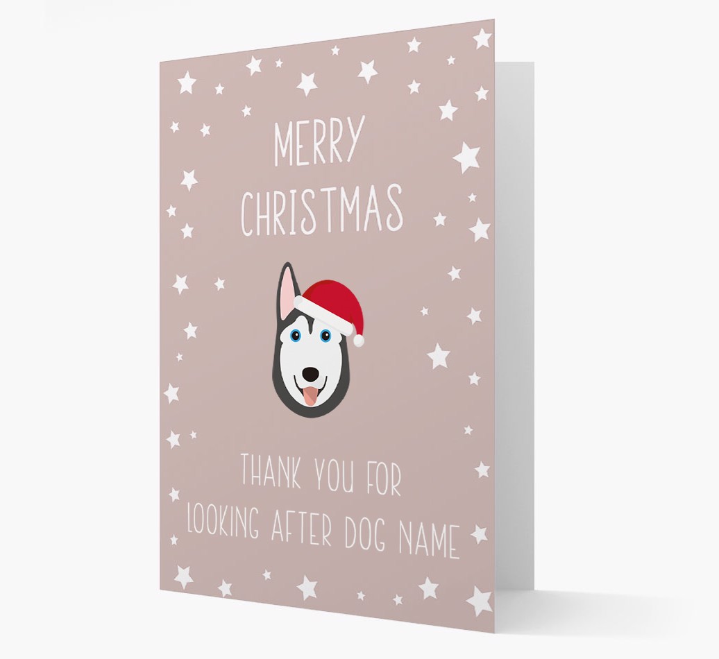 'Thank You' Christmas Card with your {breedFullName} Christmas Icon