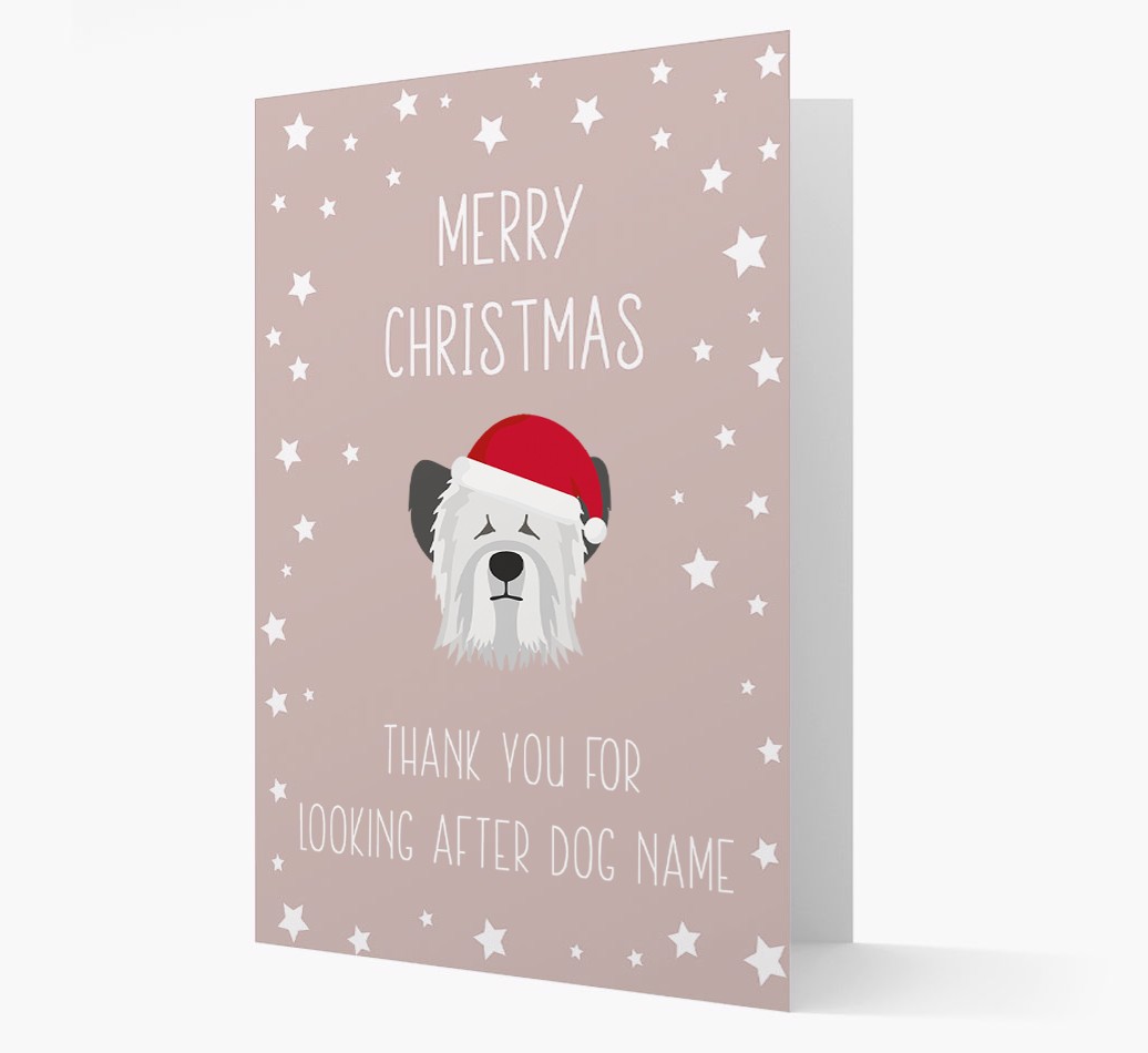 'Thank You' Christmas Card with your {breedFullName} Christmas Icon