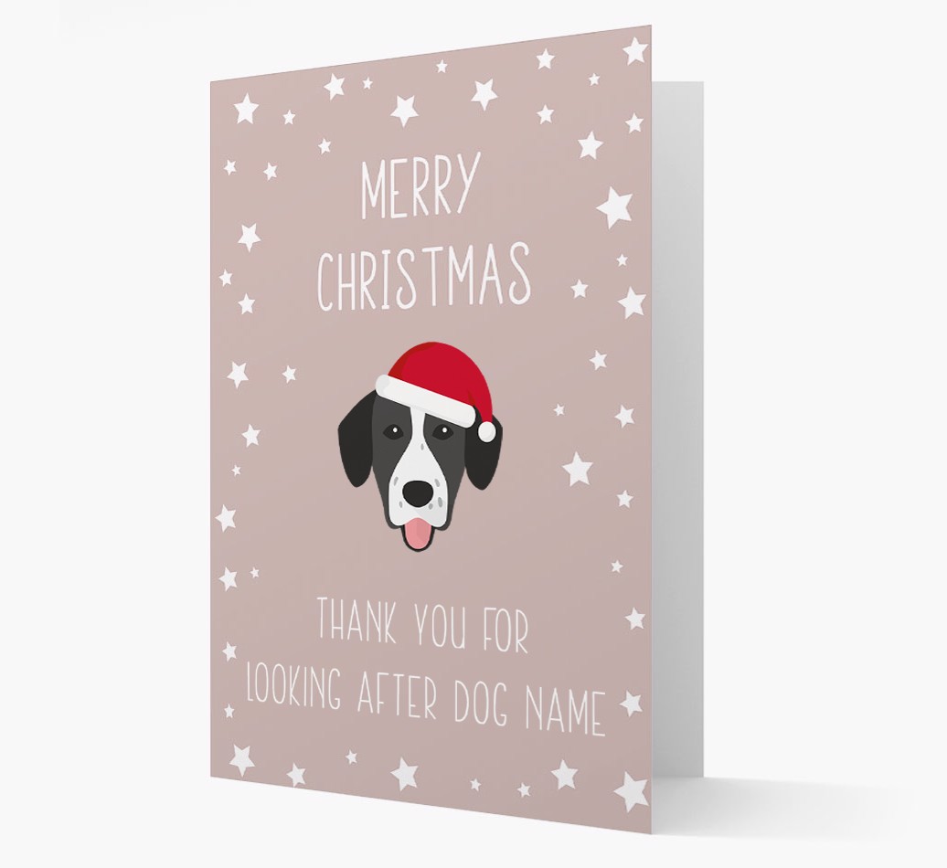 'Thank You' Christmas Card with your {breedFullName} Christmas Icon