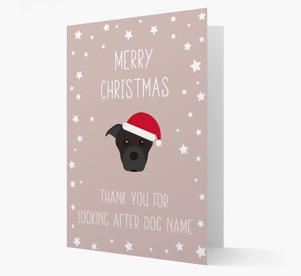 'Thank You' Christmas Card with your {breedFullName} Christmas Icon