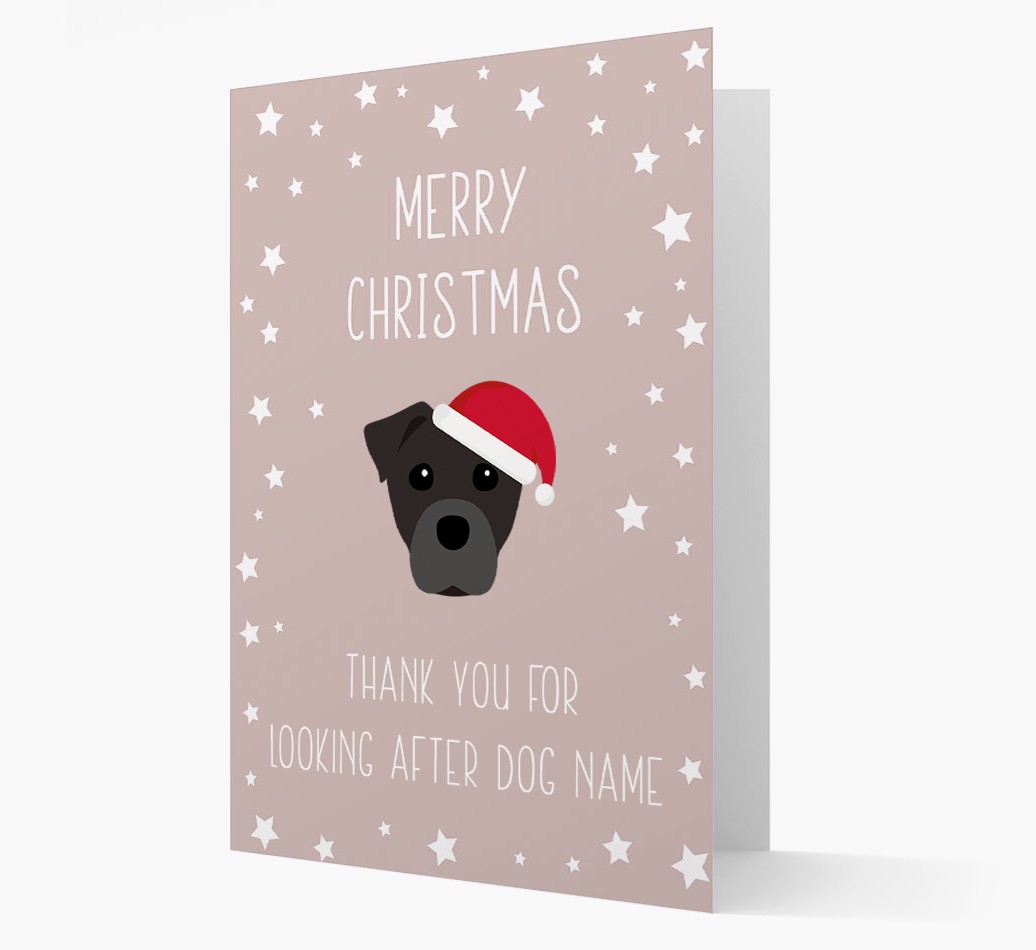 'Thank You' Christmas Card with your {breedFullName} Christmas Icon
