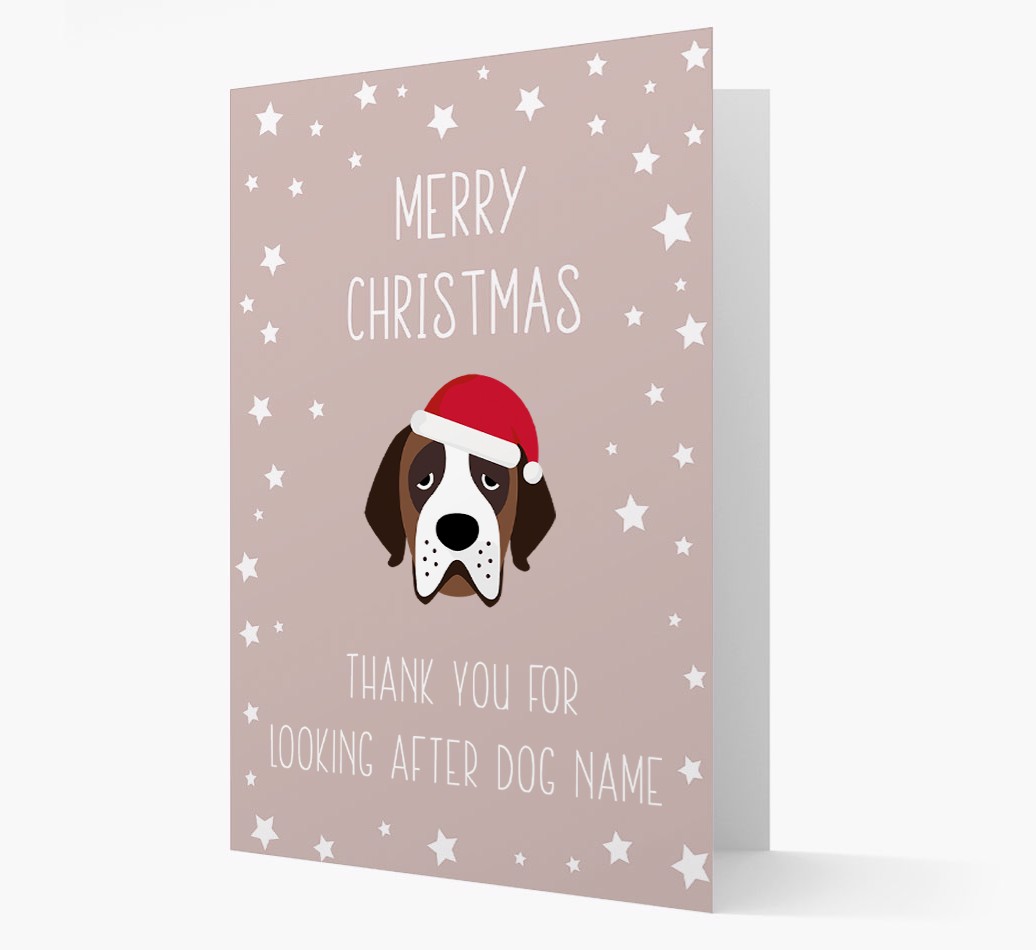 'Thank You' Christmas Card with your {breedFullName} Christmas Icon