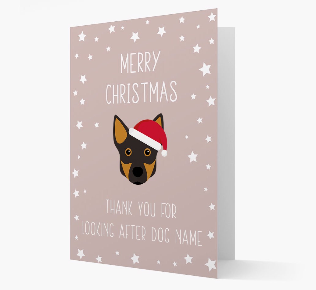 'Thank You' Christmas Card with your {breedFullName} Christmas Icon