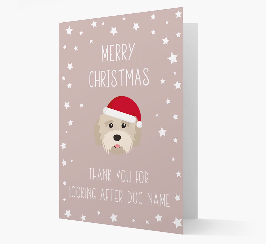 'Thank You' Christmas Card with your {breedFullName} Christmas Icon