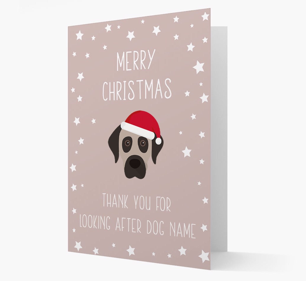 'Thank You' Christmas Card with your {breedFullName} Christmas Icon