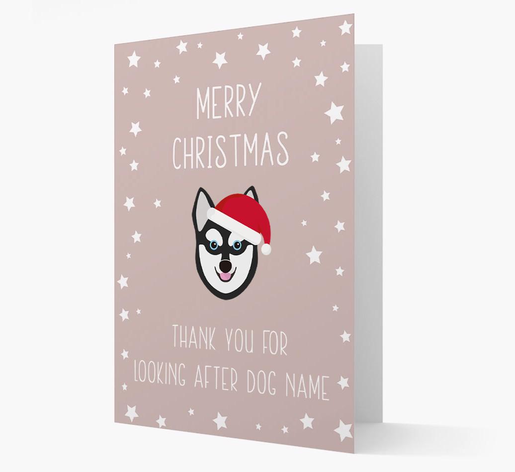 'Thank You' Christmas Card with your {breedFullName} Christmas Icon