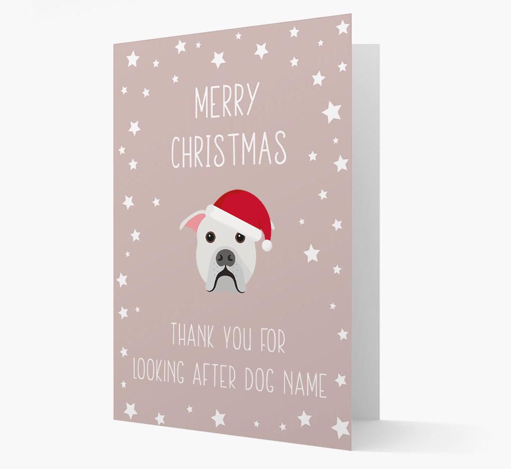 'Thank You' Christmas Card with your {breedFullName} Christmas Icon