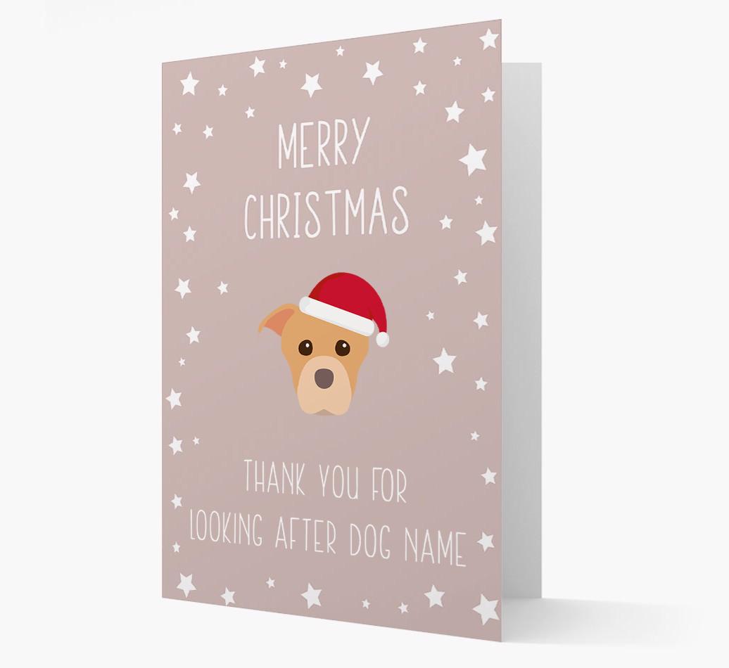 'Thank You' Christmas Card with your {breedFullName} Christmas Icon
