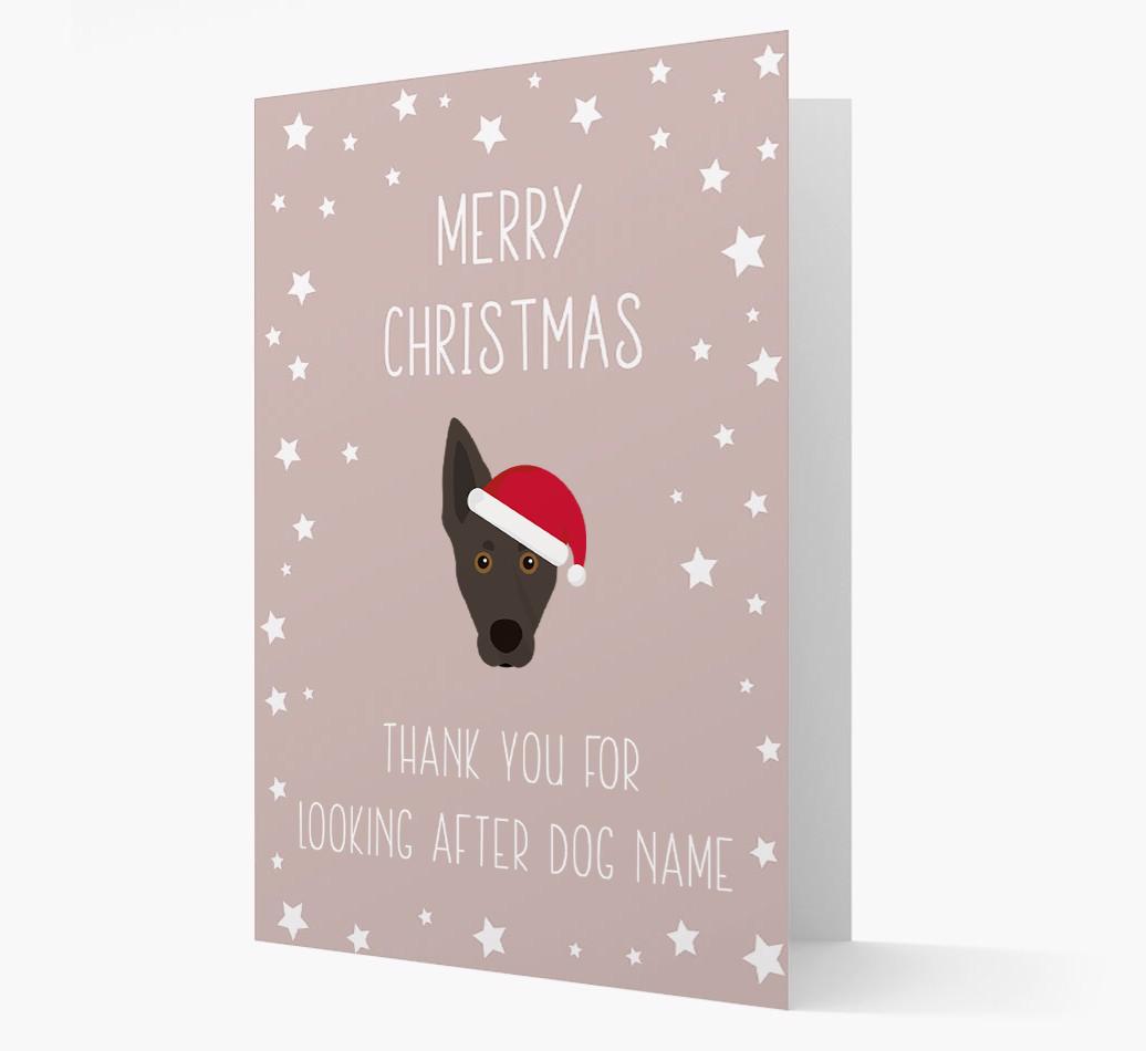 'Thank You' Christmas Card with your {breedFullName} Christmas Icon