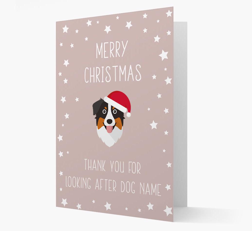'Thank You' Christmas Card with your {breedFullName} Christmas Icon