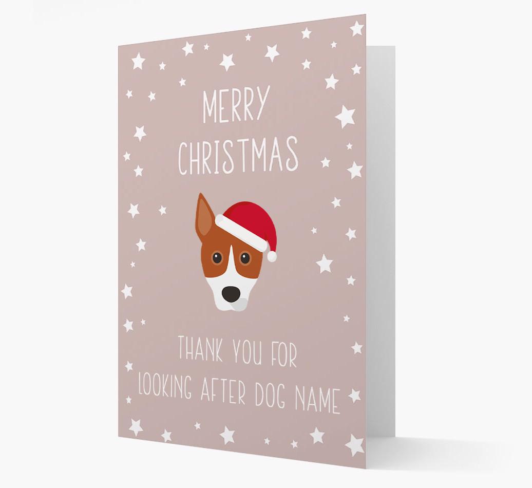 'Thank You' Christmas Card with your {breedFullName} Christmas Icon